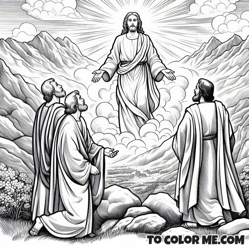 Heavenly Highlight: Jesus Transfigured Coloring Book