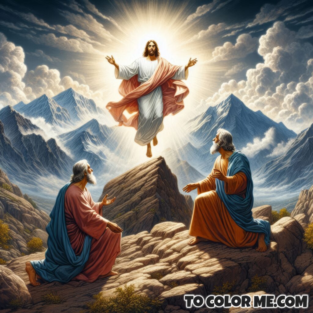 Supernatural Sight: Jesus' Transfiguration Coloring Pages