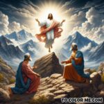 Supernatural Sight: Jesus' Transfiguration Coloring Pages