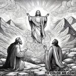 Holy Hillside: Transfiguration Coloring Pages