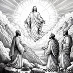 Radiant Redeemer: Transfiguration Coloring Pages
