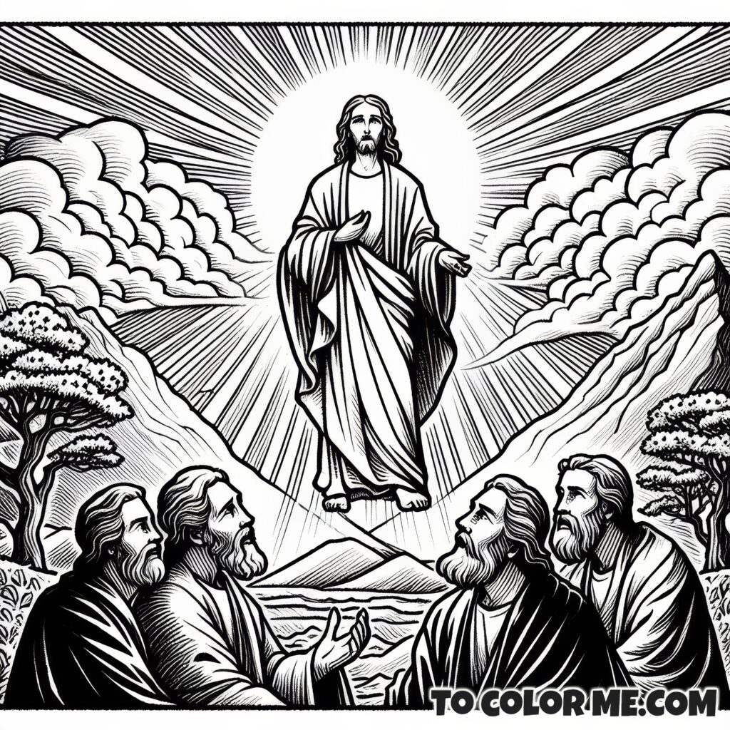 Divine Disclosure: Transfiguration Coloring Pages