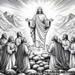 Divine Declaration: Jesus' Transfiguration Coloring Pages
