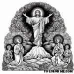 Sacred Summit: Transfiguration Coloring Pages
