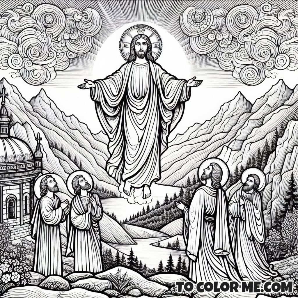 Miraculous Moment: Transfiguration Coloring Pages