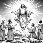 God's Voice: Transfiguration Scene Coloring Pages