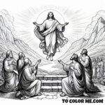Shining Savior: Jesus' Transfiguration Coloring Pages