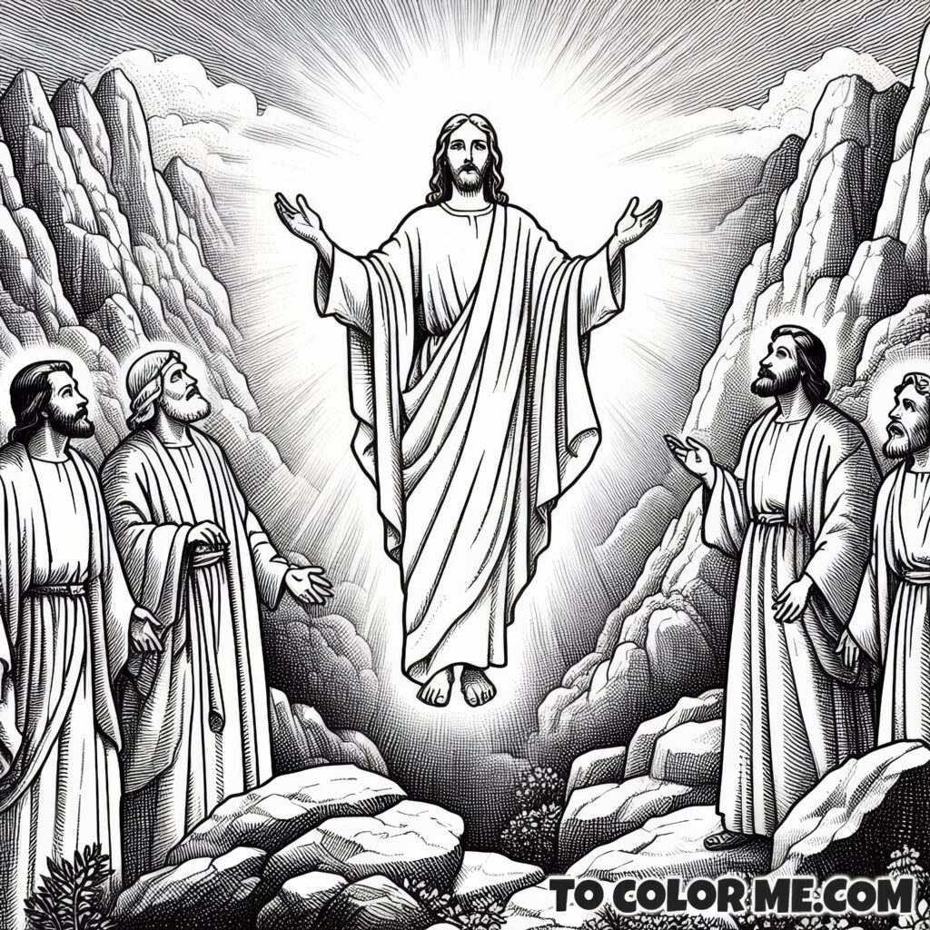 Divine Proclamation: Transfiguration Coloring Book