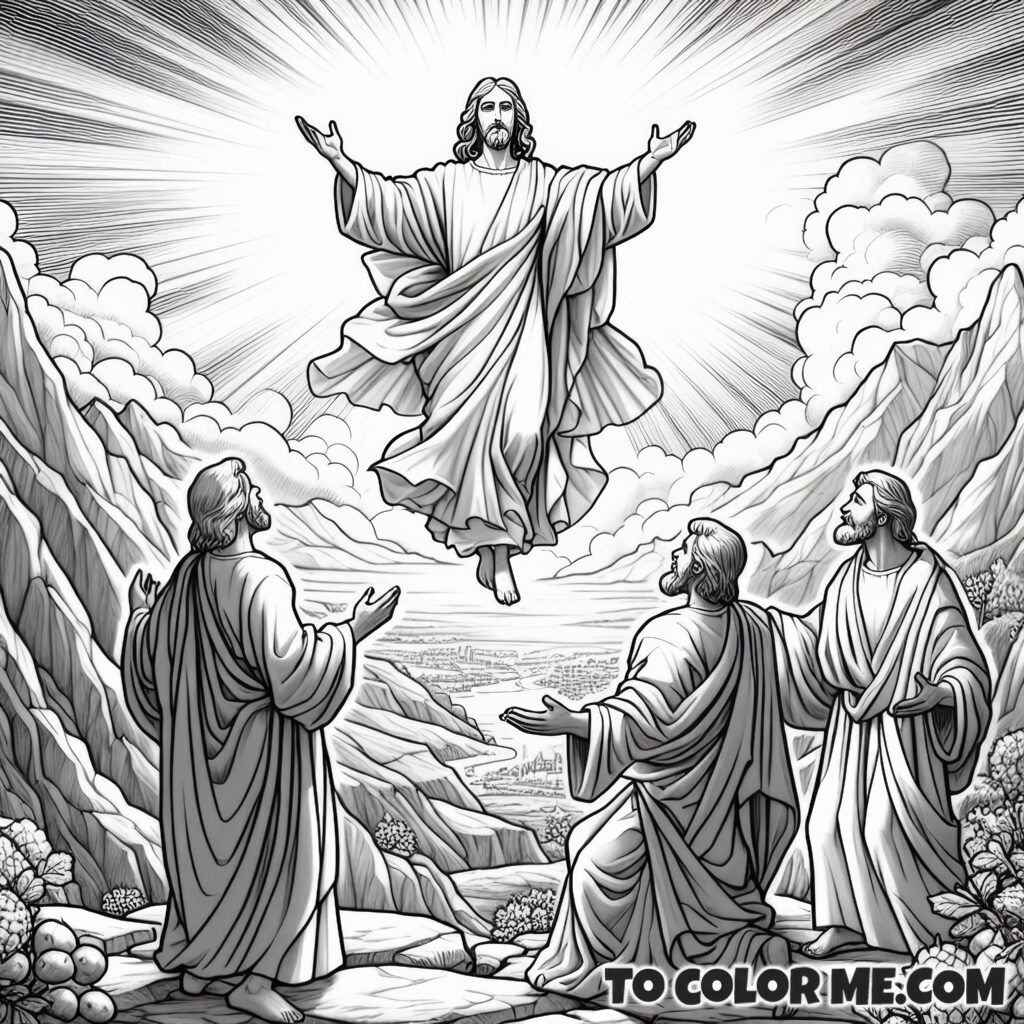 Hear Ye Him: Transfiguration Scene Coloring Book