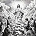 Transfiguration Glory: Catholic Coloring Pages