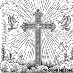 Emperor's Humility: Holy Cross Feast Sketch Sheet