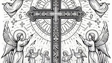 7th Century Miracle: Exaltation Cross Prayerful Painting