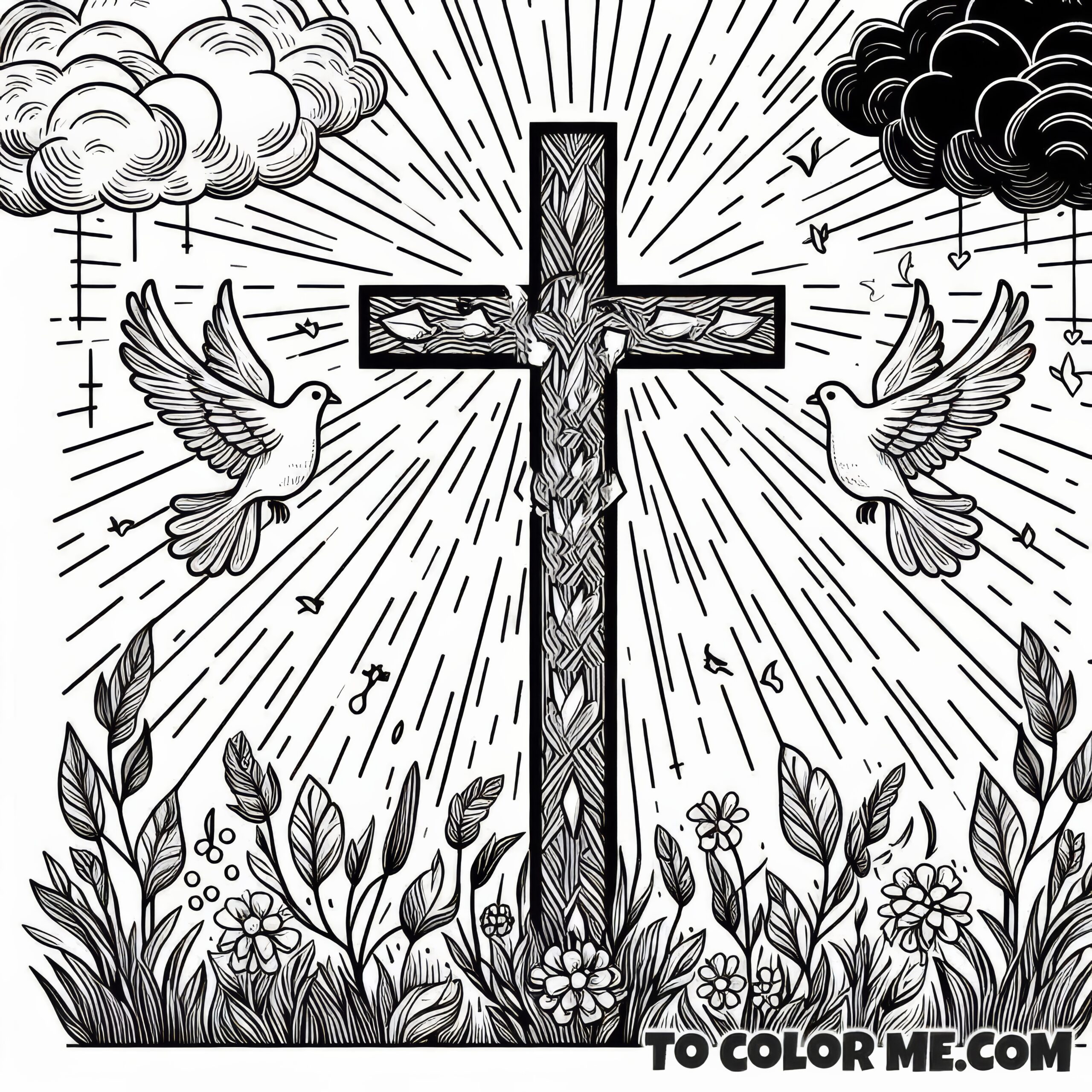 Eucharistic Emblem: Holy Cross Sacramental Sketch