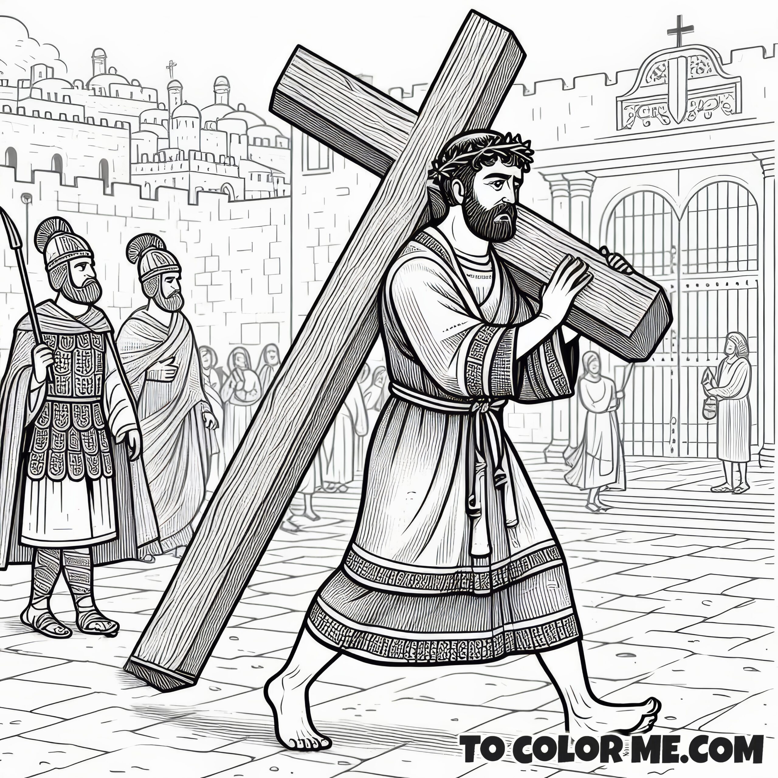 Papal Ensign: Exaltation Cross Petrine Office Coloring