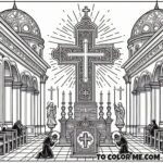 Paleo-Christian Symbol: Holy Cross Early Church Drawing