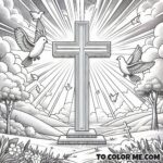 Golgotha's Gift: Exaltation Cross Redemptive Coloring