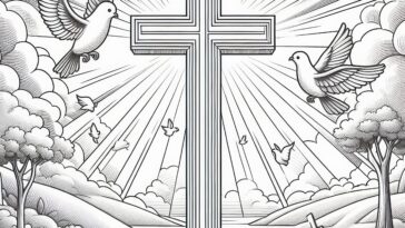 Golgotha's Gift: Exaltation Cross Redemptive Coloring