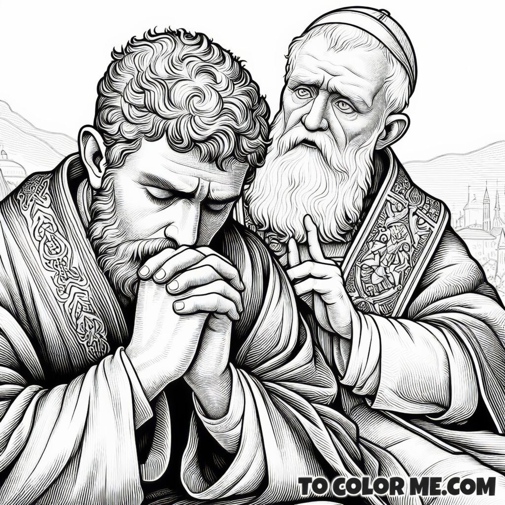 Saint Eleutherius: Miracle Abbot Coloring Page