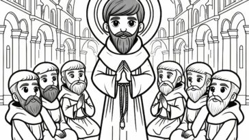 Monastic Example: Eleutherius Coloring Page