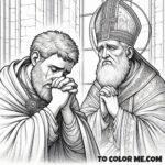 Penitent Abbot: Eleutherius Coloring Sheet