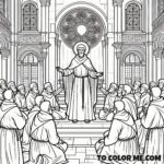 Monastic Devotion: Eleutherius Coloring Page