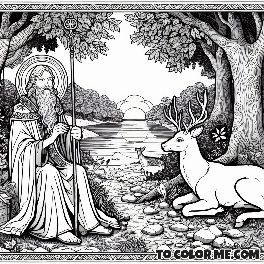 Miracle Worker: St. Giles Coloring Activity