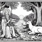 Miracle Worker: St. Giles Coloring Activity