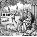 Deer's Milk Miracle: Giles Coloring Activity