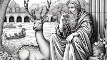 Deer's Milk Miracle: Giles Coloring Activity