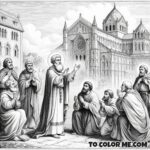 7th Century Saint: Giles Coloring Page