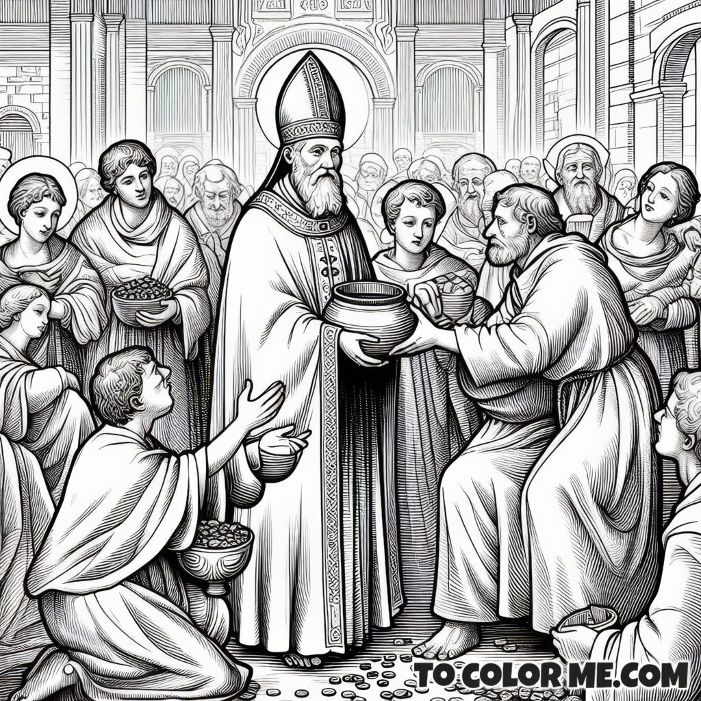 Pope Gregory the Great: Doctor Coloring Page