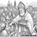 6th Century Saint: Gregory Coloring Page