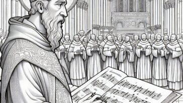 Chant Innovator: St. Gregory Coloring Page