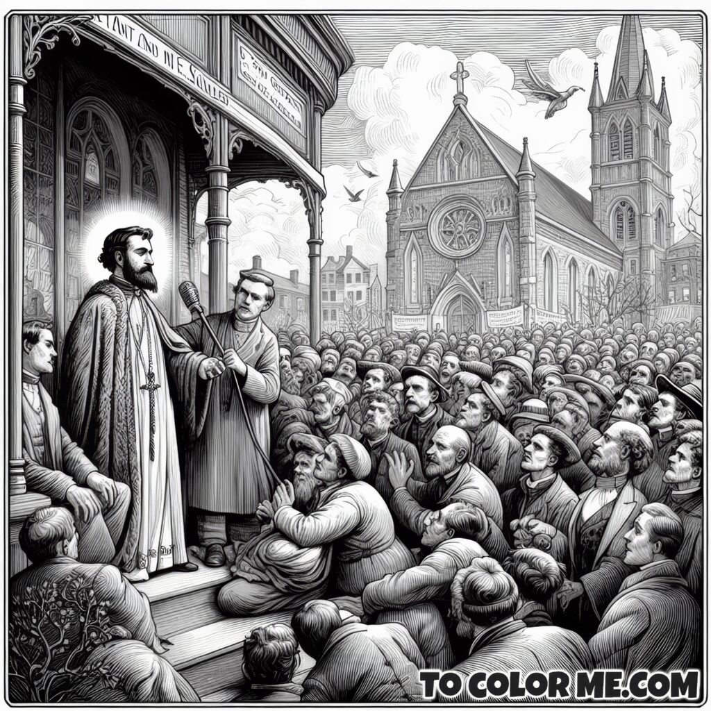 Saint Justus of Lyon: Wise Bishop Coloring Page