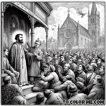 Saint Justus of Lyon: Wise Bishop Coloring Page