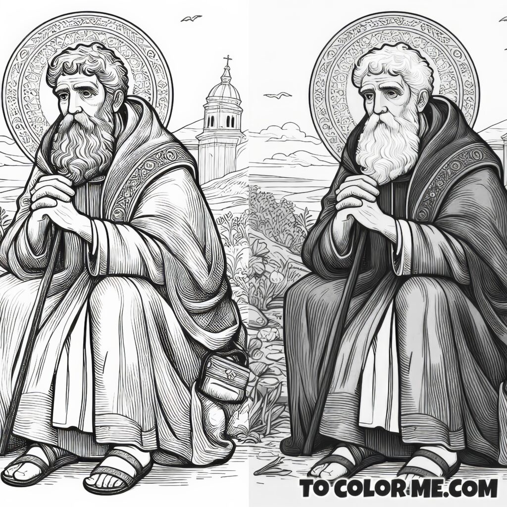 Meek Leader: Justus of Lyon Coloring Sheet