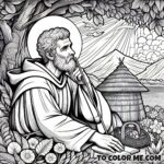 Bishop to Hermit: Justus Coloring Activity