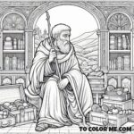Lyon's Devoted Leader: St. Justus Coloring Page