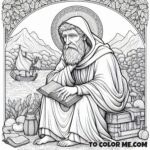 Lyon's Humble Saint: Justus Coloring Page