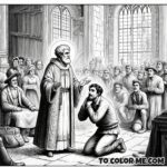 Mob and the Bishop: Justus Coloring Activity