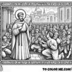 Lyon's Tragic Tale: St. Justus Coloring Page