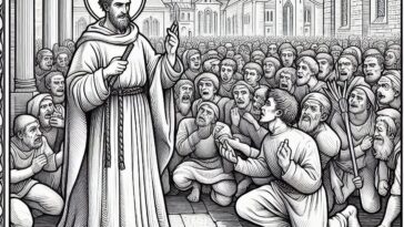 Lyon's Tragic Tale: St. Justus Coloring Page