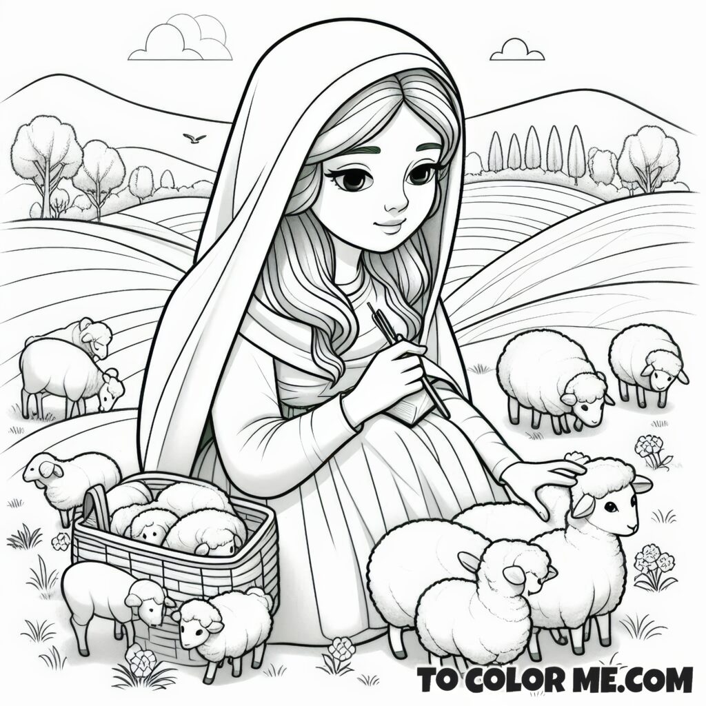 Catholic Saint Regina: Shepherdess Martyr Coloring Page