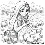 Catholic Saint Regina: Shepherdess Martyr Coloring Page