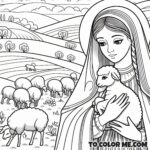 Faithful Shepherdess: Catholic St. Regina Coloring Page