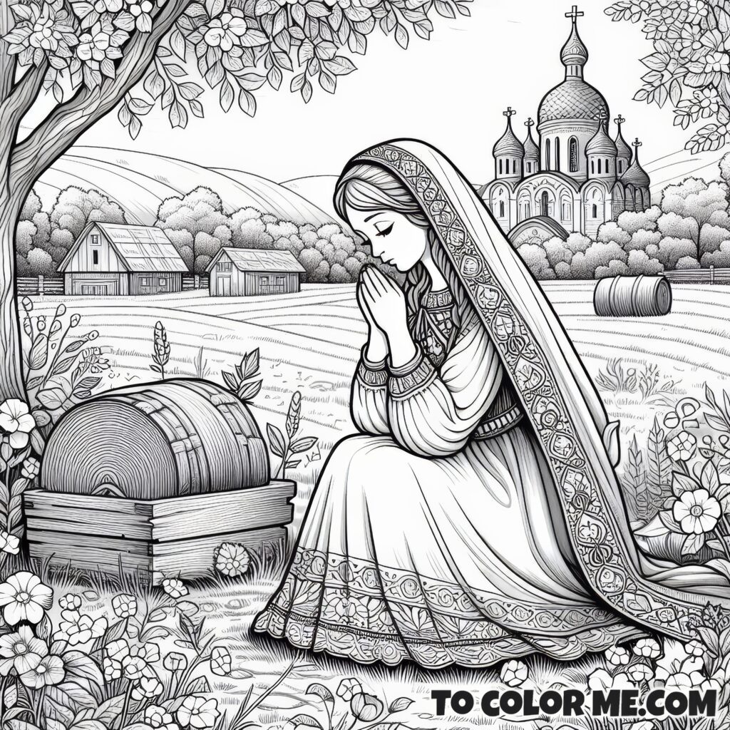 Baptized in Christ: Regina Catholic Coloring Page