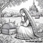Baptized in Christ: Regina Catholic Coloring Page