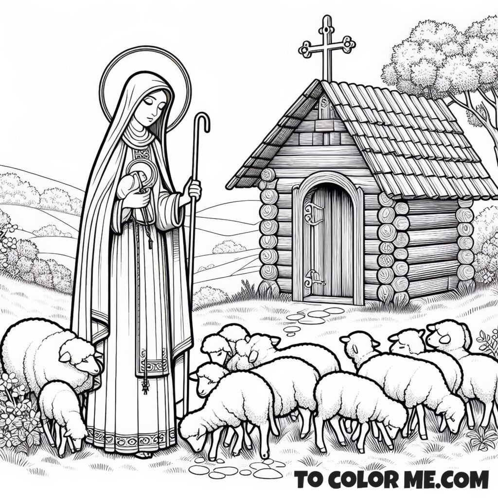 Christian Bride of Christ: St. Regina Coloring Page