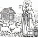 Shepherd of Christ: Regina Coloring Page