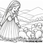 Christian Martyr's Courage: St. Regina Coloring Page
